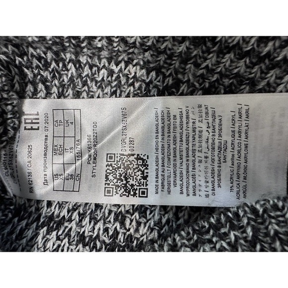 Guess Sweater V-Neck‎ Long Sleeve Pullover Casual Wrap Women's Size XS Gray #735 - Picture 10 of 10